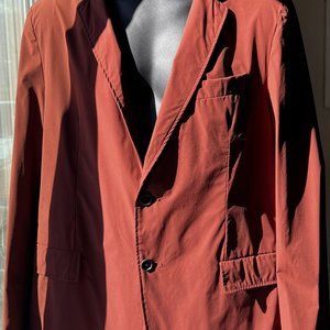 Hugo Boss Men 40R Blazer Naden Tech Unstructured Stretch Sport Coat Orange Rust